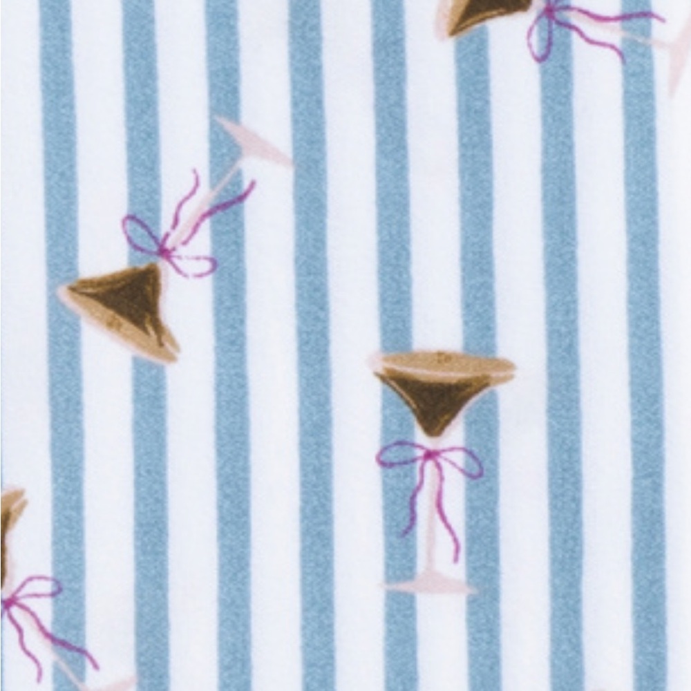 NIP Espresso Martini Sheet Set ~ Blue stripe